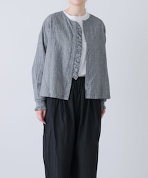 かぐれ | コットンリネンフリルブラウス(シャツ/ブラウス)