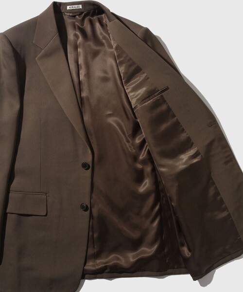 ADAM ET ROPE'(アダムエロペ)の「【AURALEE/オーラリー】LIGHT WOOL MAX GABARDINE JACKET(テーラードジャケット・メンズ・ブラック/ブラウン・3/4/5)」の14枚目の写真
