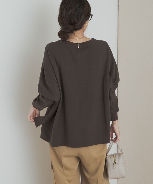 URBAN RESEARCH DOORS(アーバンリサーチドアーズ)の「ネルベア天竺ワイドプルオーバー(Tシャツ/カットソー・レディース・GRAY/PINK/BROWN・M)」の19枚目の写真