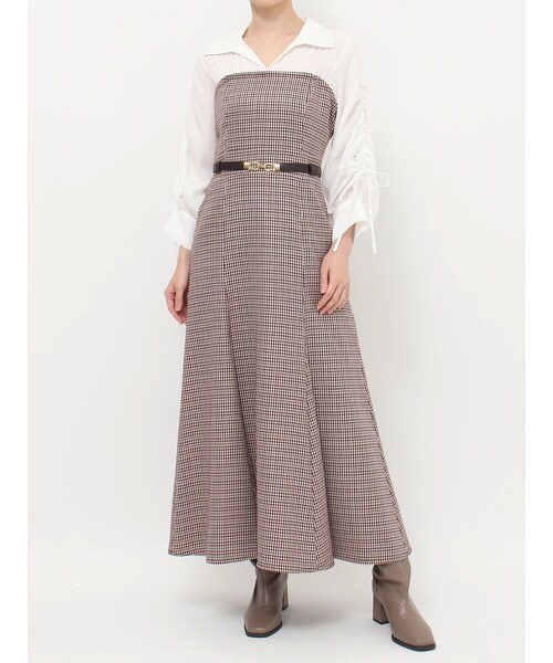 ビットベルト付ビスチェライクワンピース