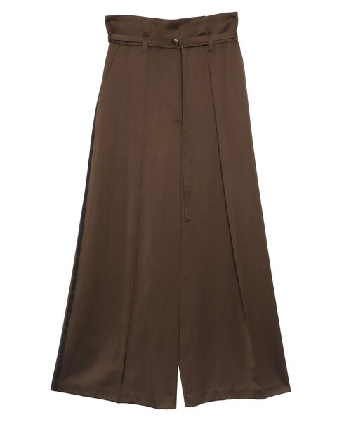 ELENDEEK（エレンディーク）の「BACK SATAIN TUCKED PT（その他パンツ・レディース・オフホワイト/ブラウン・1/2）」の3枚目の写真