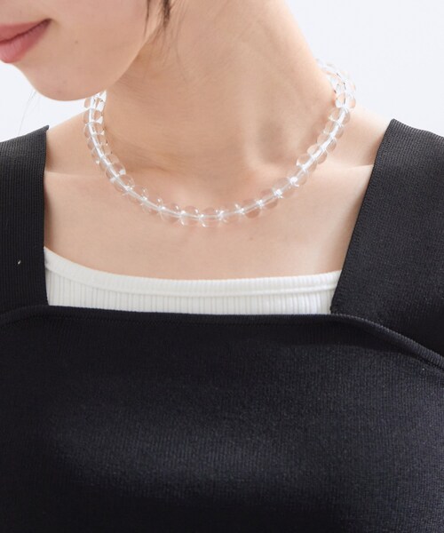 VIS（ビス）の「ボールショートネックレス（ネックレス・レディース・ブラック/その他・F）」の4枚目の写真