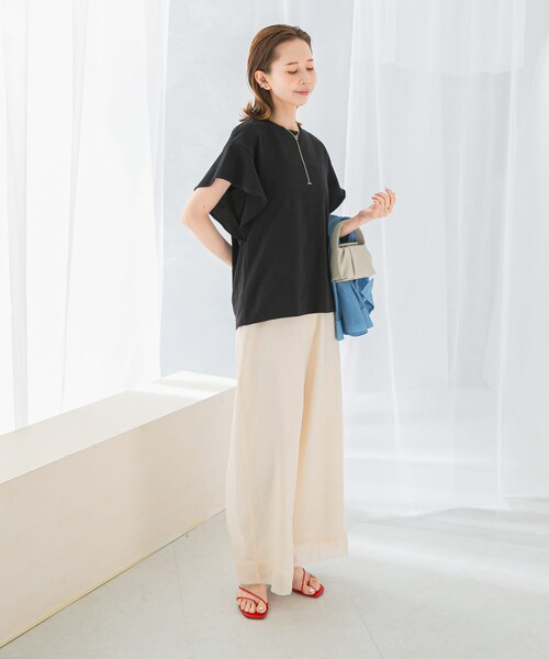 URBAN RESEARCH ROSSO（アーバンリサーチロッソ）の「UVカットフレアスリーブカットソー（Tシャツ/カットソー・レディース・black/white/blue・FREE）」の15枚目の写真