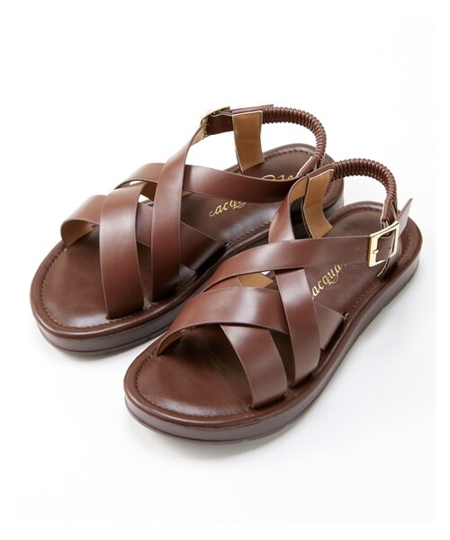 nissen（ニッセン）の「【ゆったり幅広】曲がるクッションソールクロスベルトサンダル（ワイズ４Ｅ）（サンダル・メンズ・黒/ブラウン/ホワイト/シャンパンゴールド・M=23.0~23.5cm/4E/L=24.0~24.5cm/4E/LL=25.0~25.5cm/4E/3L=26.0~26.5cm/4E）」の16枚目の写真