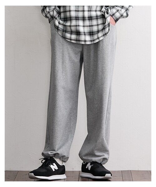 nissen（ニッセン）の「カーブシルエットワイドスウェットパンツ（パンツ・メンズ・ブラック/杢グレー・M/L/LL/3L/4L/5L/6L/8L/10L）」の15枚目の写真