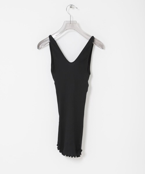URBAN RESEARCH（アーバンリサーチ）の「HAKUJI　TWIST COTTON V-NECK TANK（タンクトップ・レディース・IVORY/BLACK・Free）」の11枚目の写真