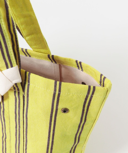 URBAN RESEARCH DOORS（アーバンリサーチドアーズ）の「『別注』beej×DOORS　ストライプトートバッグ（トートバッグ・レディース・PINK/YELLOW/GREEN・One）」の8枚目の写真