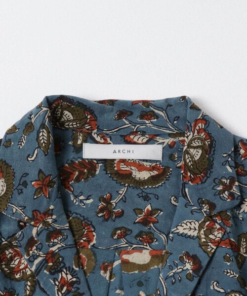 URBAN RESEARCH DOORS（アーバンリサーチドアーズ）の「ARCHI　BLOCK PRINT ALL IN ONE（つなぎ/オールインワン・レディース・NATURAL/BLUE・S）」の11枚目の写真