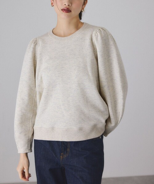 ADAM ET ROPE'（アダムエロペ）の「ウールミックスフォルムプルオーバー（スウェット・レディース・グレー/キナリ系/サックス・F）」の16枚目の写真