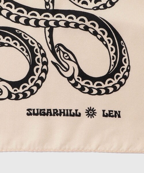 ADAM ET ROPE'（アダムエロペ）の「【SUGARHILL/シュガーヒル】SILK SCARF（ストール/ショール・メンズ・ブラック/ホワイト・F）」の6枚目の写真