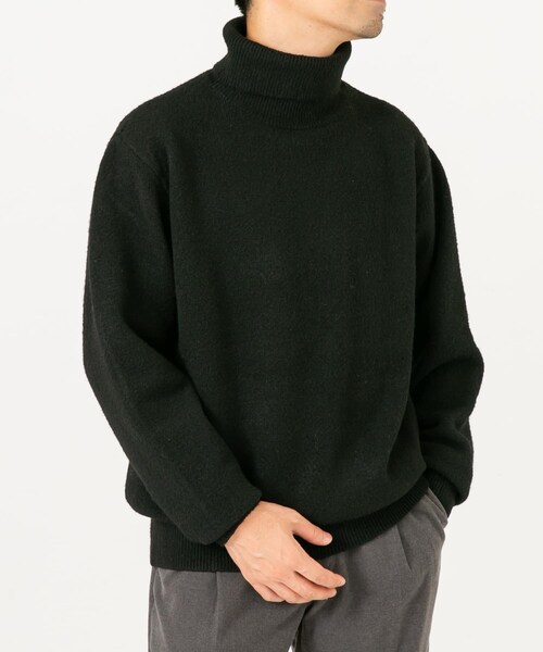 URBAN RESEARCH ROSSO（アーバンリサーチロッソ）の「ブークレストレッチタートルニット（ニット/セーター・メンズ・GREIGE/GRAY/KHAKI/BLACK/BLUE・S/M/L/XL）」の7枚目の写真