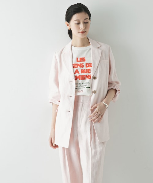 URBAN RESEARCH（アーバンリサーチ）の「オックスリネンテーラードジャケット（テーラードジャケット・レディース・L.BEIGE/L.PINK・Free）」の15枚目の写真