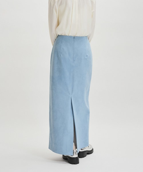 ADAM ET ROPE'(アダムエロペ)の「シンセティックスエードペンシルマキシスカート(スカート・レディース・ダークブラウン系/サックス/ブラック・36/38)」の12枚目の写真