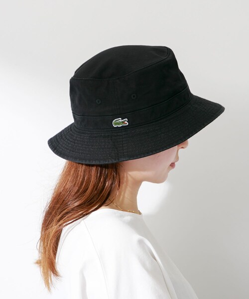 URBAN RESEARCH Sonny Label（アーバンリサーチサニーレーベル）の「LACOSTE　バケットハット（ハット・レディース・NOIR/BLANC/VIENNOS/MARINE・FREE）」の8枚目の写真