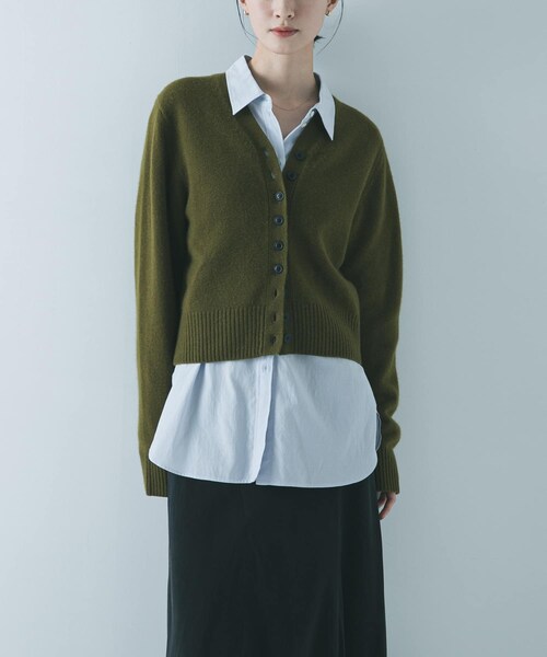 URBAN RESEARCH（アーバンリサーチ）の「カシミヤ強縮Vネックカーディガン（カーディガン/ボレロ・レディース・TOP BROWN/KHAKI・FREE）」の16枚目の写真