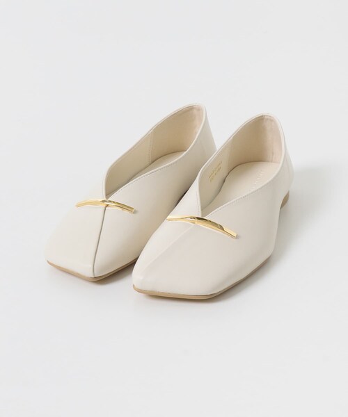 SENSE OF PLACE by URBAN RESEARCH（センスオブプレイスバイアーバンリサーチ）の「『抗菌』スクエアカットフラットシューズ（その他シューズ・レディース・IVORY/BLACK/BROWN・S/M/L）」の8枚目の写真