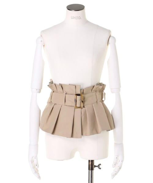 UN3D.（アンスリード）の「BUCKLE BUSTIER BELT（ベルト・レディース・ブラック/ベージュ/カーキ・F）」の5枚目の写真