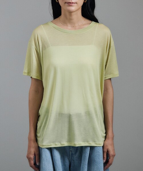 ADAM ET ROPE'（アダムエロペ）の「【Baserange（ベースレンジ）】LOOSE TEE SHIRT（Tシャツ/カットソー・レディース・グリーン系・S）」の11枚目の写真