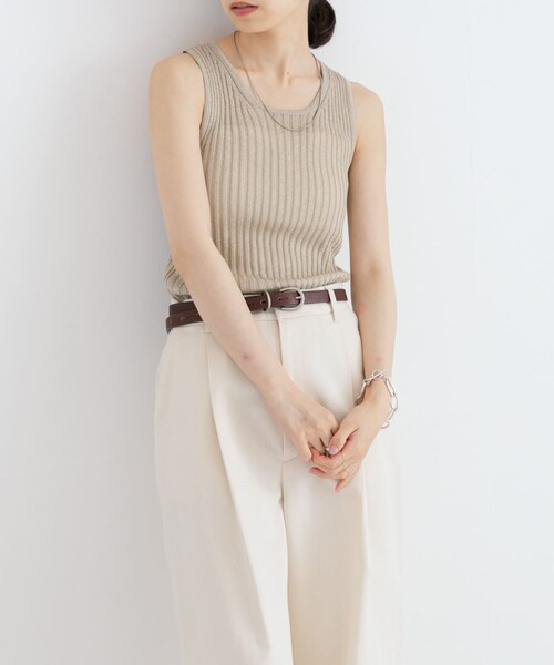 URBAN RESEARCH（アーバンリサーチ）の「ハイゲージラメタンクトップ（タンクトップ・レディース・BLACK系/BEIGE系/BLUE系・FREE）」の18枚目の写真