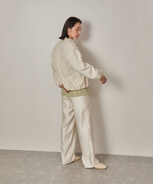 NERGY（ナージー）の「【ウォッシャブル対応】ナイロンZIPウィンドブレーカー（ナイロンジャケット・レディース・ブラック/キナリ・F）」の10枚目の写真