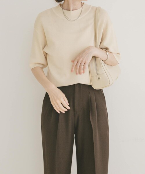 ITEMS URBANRESEARCH（アイテムズ アーバンリサーチ）の「ソウバリハンソデニット（ニット/セーター・レディース・BLK/OFF/K.BEG・FREE）」の7枚目の写真