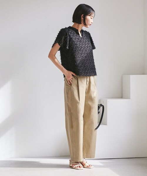 VIS（ビス）の「バレルシルエットコットンパンツ（その他パンツ・レディース・ブラック/ベージュ/ピンク・F）」の16枚目の写真