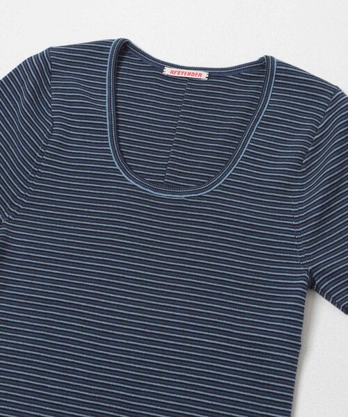 URBAN RESEARCH DOORS（アーバンリサーチドアーズ）の「RYE TENDER　DOMAR T-SHIRTS（Tシャツ/カットソー・レディース・NAVY/YELLOW/MULTI・0）」の6枚目の写真