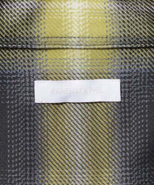 ADAM ET ROPE'（アダムエロペ）の「《別注》【KANEMASA PHIL. / カネマサ フィル】28G Ombre Check Modest Shirt（シャツ/ブラウス・メンズ・ブラック/ブルー系/イエロー・L/M）」の21枚目の写真