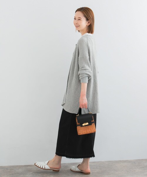URBAN RESEARCH ROSSO（アーバンリサーチロッソ）の「透かし編みミドルカーディガン（カーディガン/ボレロ・レディース・gray/camel・FREE）」の16枚目の写真