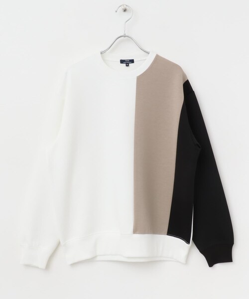 ITEMS URBANRESEARCH（アイテムズ アーバンリサーチ）の「ストレッチダンボール 切替トップス A（スウェット・メンズ・BLK/MOC/NVY・M/L）」の10枚目の写真