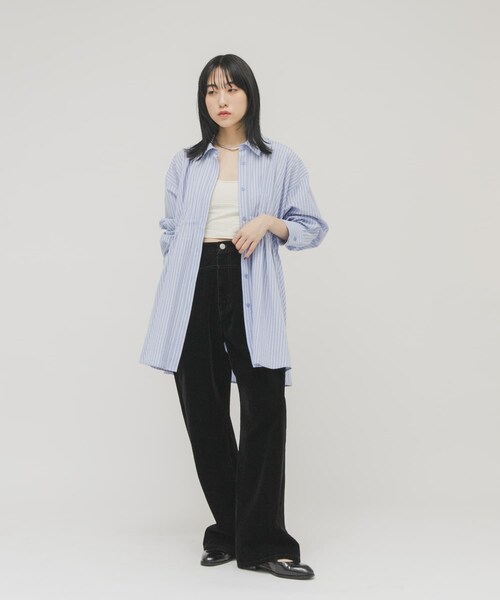 KBF(ケイビーエフ)の「『2サイズ展開』フロントパネルデザインデニム(デニムパンツ・レディース・BLUE/BROWN/BLACK・36/38)」の10枚目の写真