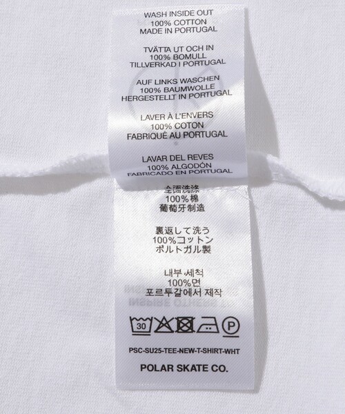 ADAM ET ROPE'(アダムエロペ)の「【POLAR SKATE CO./ポーラー スケートカンパニー】TEE NEW T-SHIRT(Tシャツ/カットソー・メンズ・ホワイト・L/M)」の11枚目の写真