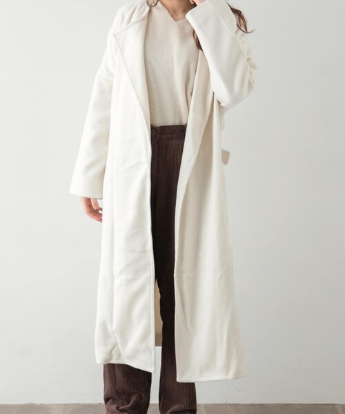 ウール混ガウンコート∴