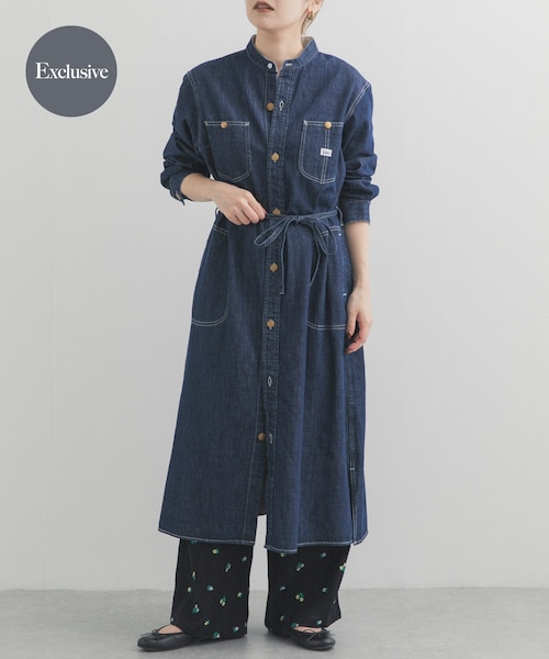 URBAN RESEARCH DOORS(アーバンリサーチドアーズ)の「『別注』Lee×DOORS WORK SHIRTS ONE-PIECE(ワンピース・レディース・BLUE/NAVY・One)」の1枚目の写真
