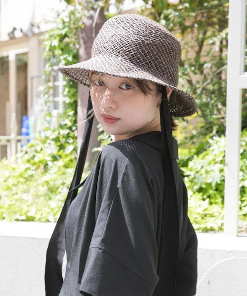 SENSE OF PLACE by URBAN RESEARCH（センスオブプレイスバイアーバンリサーチ）の「リボンツキハット（ハット・レディース・BROWN/YELLOW・one）」の5枚目の写真