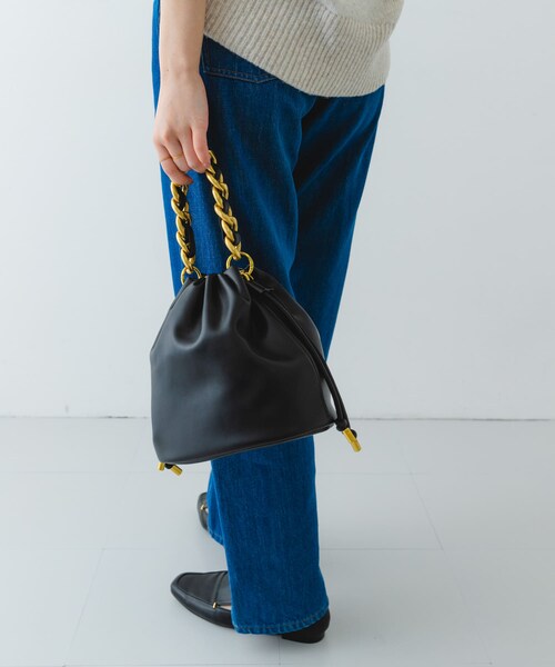 RODE SKO（ロデスコ）の「ビッグチェーンバッグ（ショルダーバッグ・レディース・MOCHA/BLACK/D.GREEN・one）」の5枚目の写真