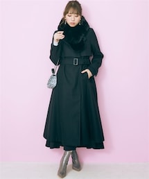 marun | 大きいサイズ　2wayカラーロングコート marun(チェスターコート)