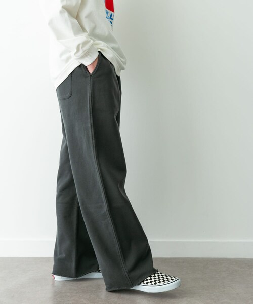 URBAN RESEARCH Sonny Label（アーバンリサーチサニーレーベル）の「スウェットワイドイージーパンツ（スウェットパンツ・メンズ・チャコール/ネイビー・M/L）」の7枚目の写真