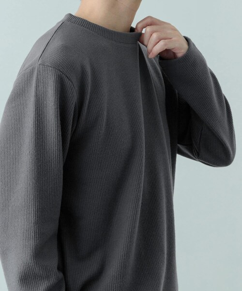 ITEMS URBANRESEARCH（アイテムズ アーバンリサーチ）の「クルーネック リブ ヘビーウェイトTops（Tシャツ/カットソー・メンズ・CHA/IVO/MOC/BLK・M/L）」の19枚目の写真