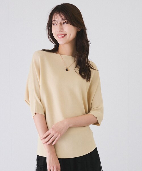 Jayro（ジャイロ）の「ドルマンニットプルオーバー（ニット/セーター・レディース・ブラック/ホワイト/ベージュ/グリーン/ライトグリーン/ネイビー/ブルー系/サックス/ピンク/ローズピンク/イエロー・F）」の8枚目の写真