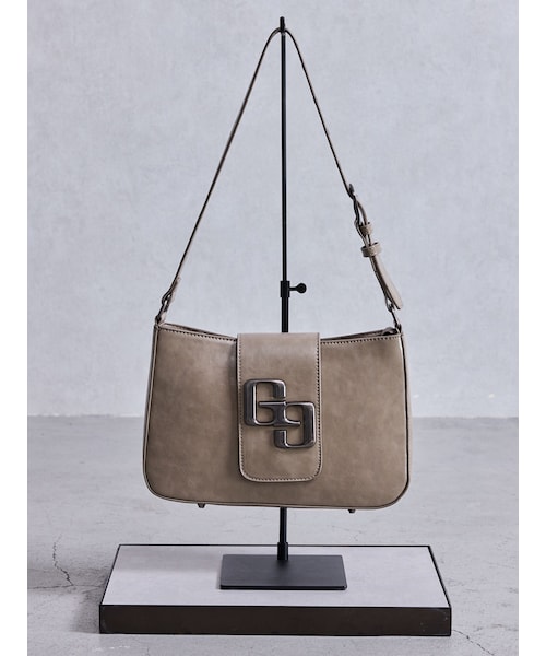GYDA(ジェイダ)の「GGメタルワンハンドルBAG(ハンドバッグ・レディース・ブラック/パープル/ベージュ・F)」の4枚目の写真