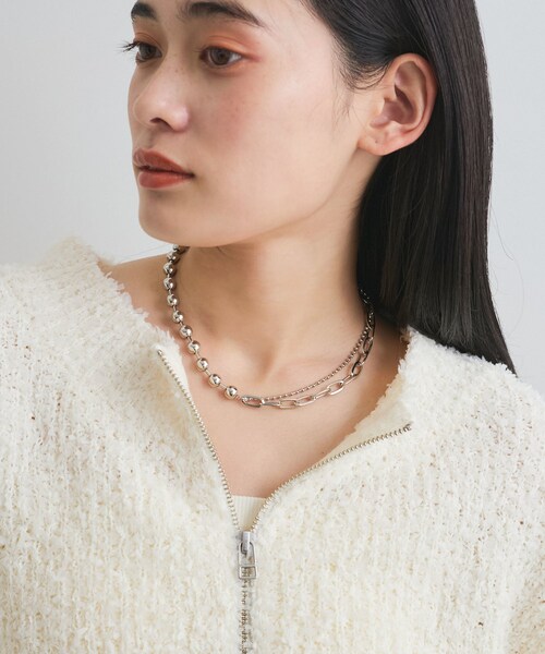 VIS（ビス）の「アソートミックスチェーンネックレス（ネックレス・レディース・ゴールド/シルバー・F）」の3枚目の写真