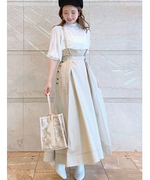 MERCURYDUO | シャンブレーハイウエストタックスカート(スカート)