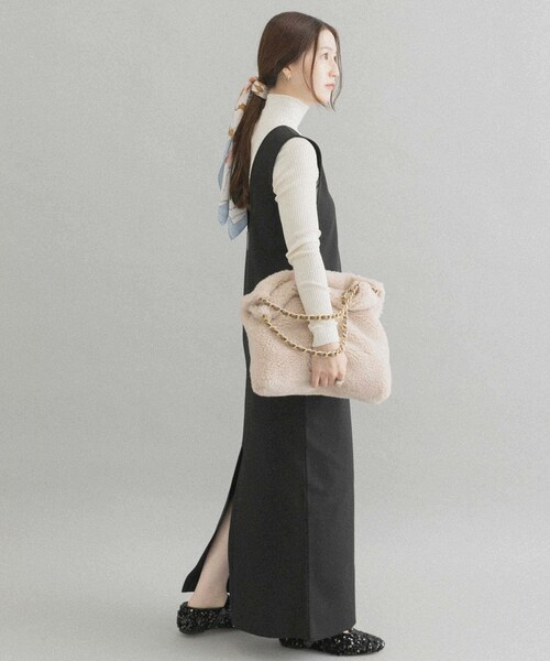 URBAN RESEARCH ROSSO（アーバンリサーチロッソ）の「VIOLA d’ORO　エコファーショルダーS（ショルダーバッグ・レディース・dgray/brown/offwhite/blue・-）」の7枚目の写真