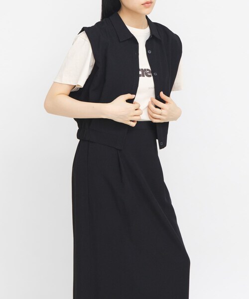 KBF（ケイビーエフ）の「タックブラウスSETスカート（セットアップ・レディース・IVORY/BLACK/ACID KHAKI・One）」の14枚目の写真