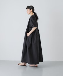 かぐれ | コットンシルクサイドギャザーワンピース(ワンピース)