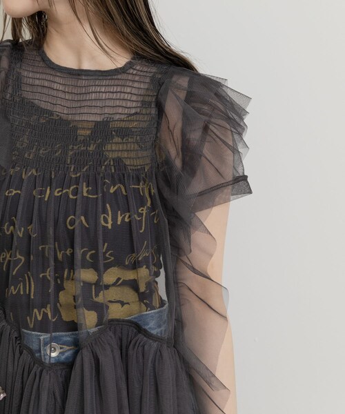 THE GOODLAND MARKET（ザグッドランドマーケット）の「old honey　81℃ dress（ワンピース・レディース・charcoal/white・one）」の17枚目の写真