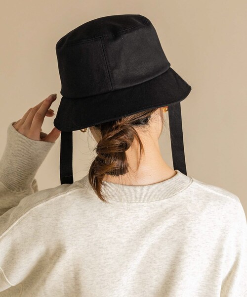 SMELLY（スメリー）の「コットンリボンバケットハット（ハット・レディース・BLK/IVO・-）」の21枚目の写真