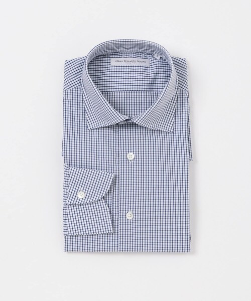 URBAN RESEARCH DOORS（アーバンリサーチドアーズ）の「『イージーケア』LIFE STYLE TAILOR　セミワイドチェックシャツ（シャツ/ブラウス・メンズ・BLUE-CH・37/39/41/43）」の12枚目の写真
