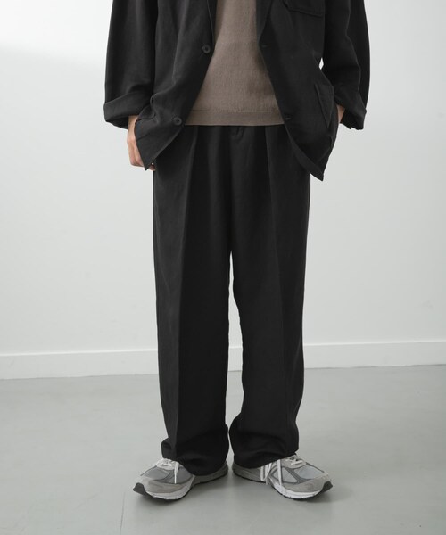ITEMS URBANRESEARCH（アイテムズ アーバンリサーチ）の「Linen Blend Tapered Pants（その他パンツ・メンズ・NVY/BRN/BLK・M/L）」の8枚目の写真